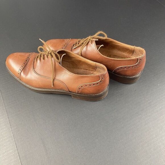 Mens David & Joan Leather Italy Oxford Lace Up Cap Toe‎ Dress Shoes US Size 8 - Picture 13 of 16
